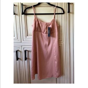 Lulu’s Blush Satin Mini Dress